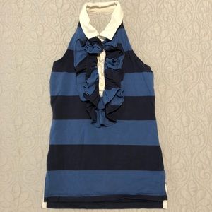 Rugby ruffled halter top